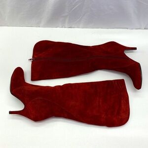 NINE WEST Suede Leather Heel Boots Size: 5.5